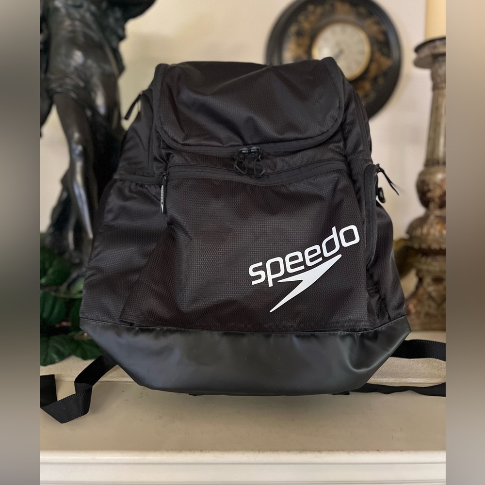 Speedo Black and White Logo Backpack